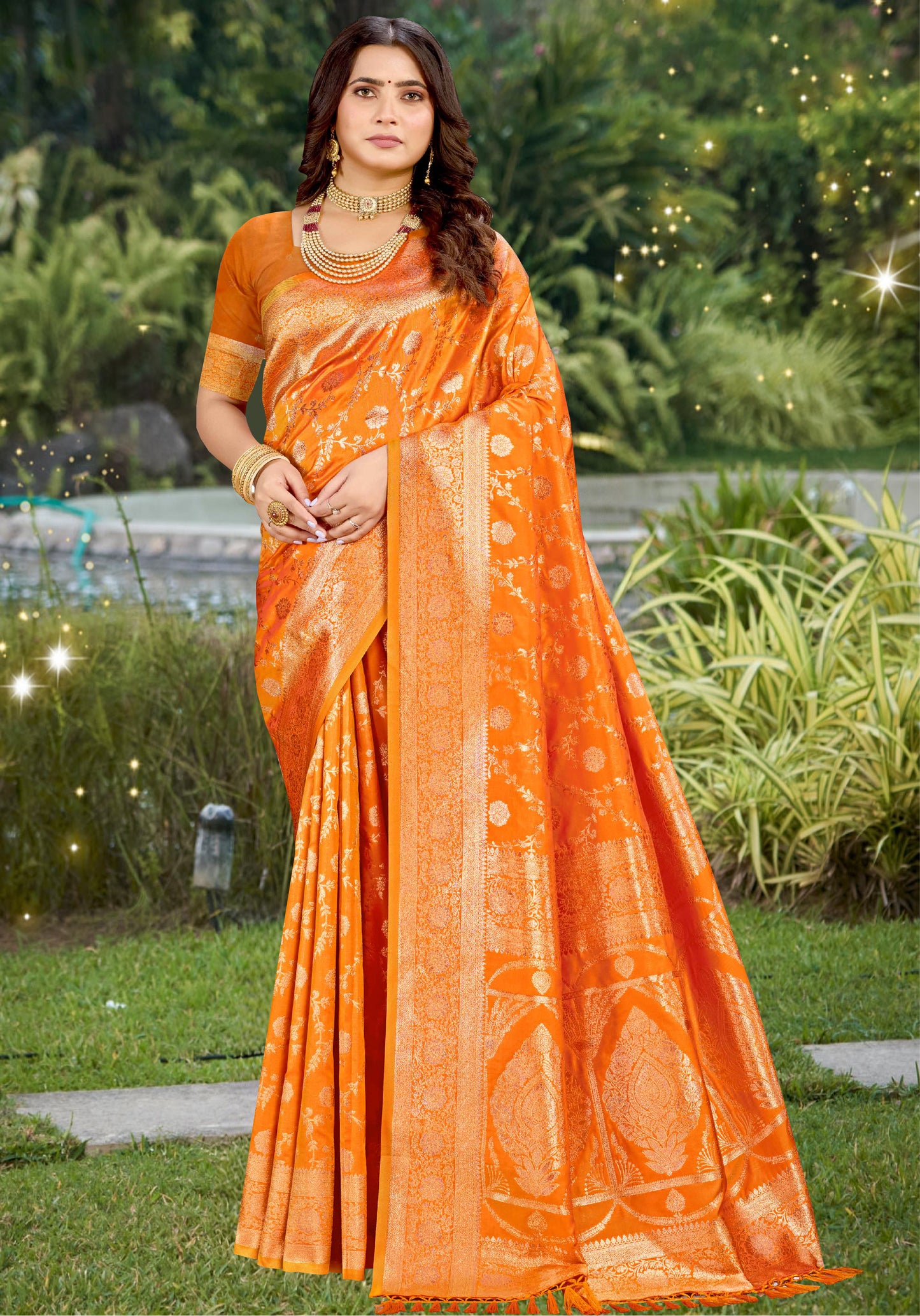 Banarasi silk with Zari Weaving