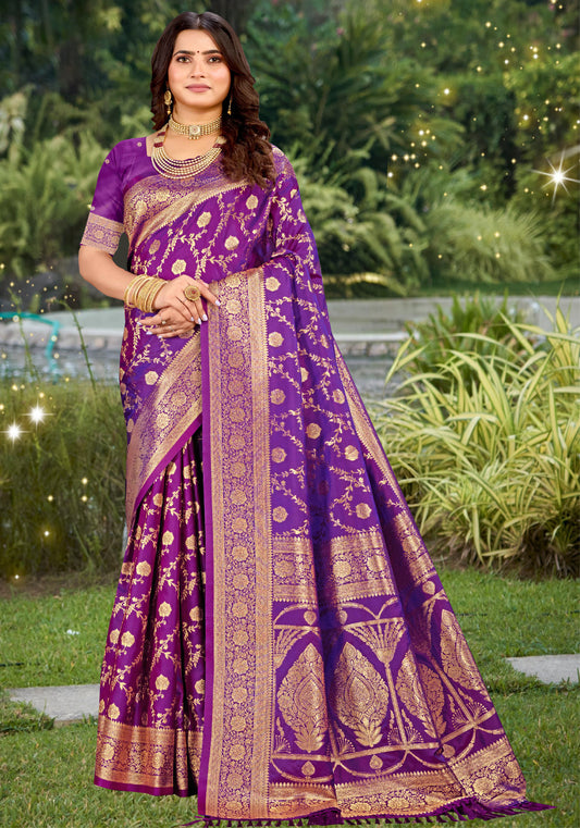 Banarasi silk with Zari Weaving