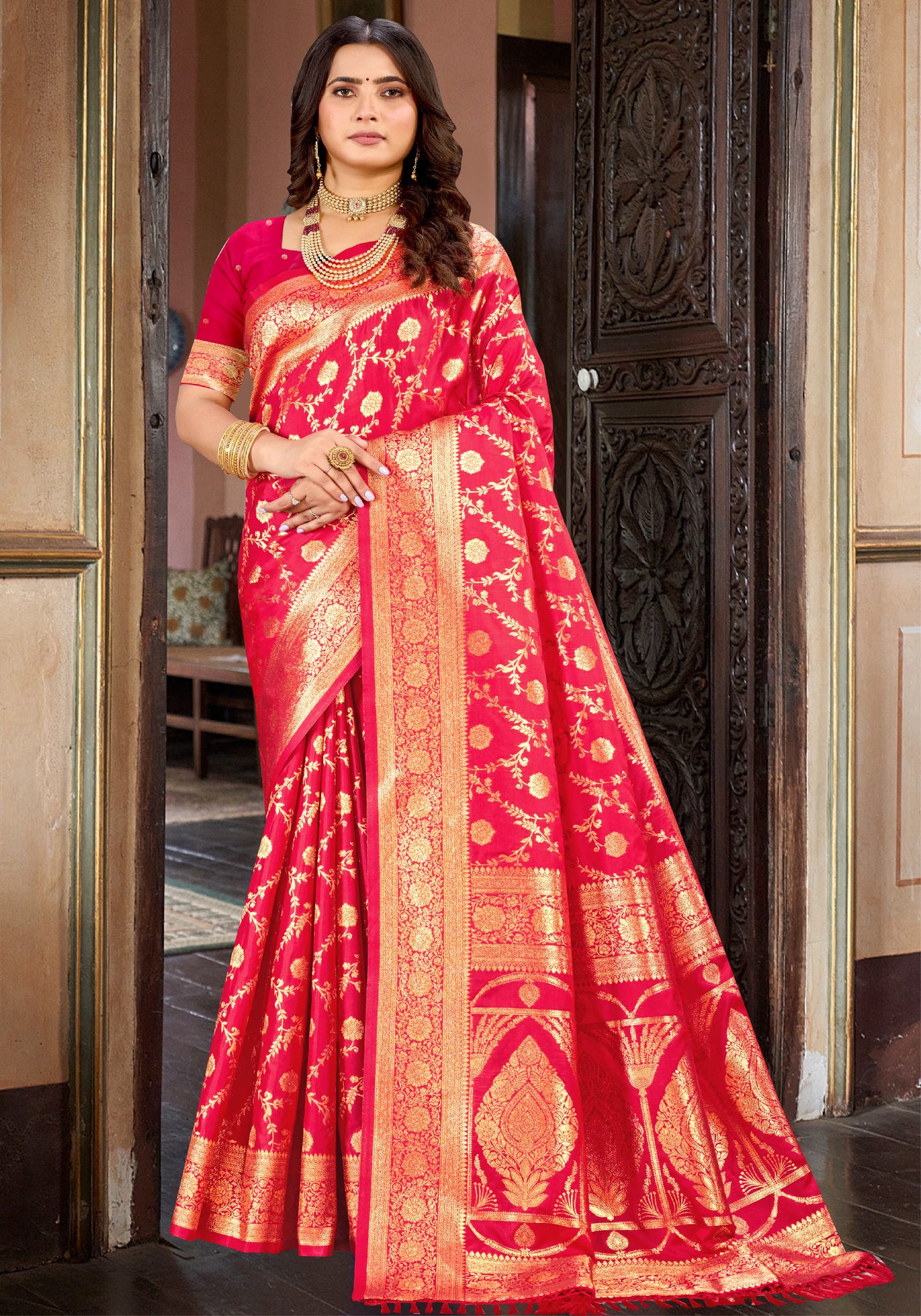 Banarasi silk with Zari Weaving