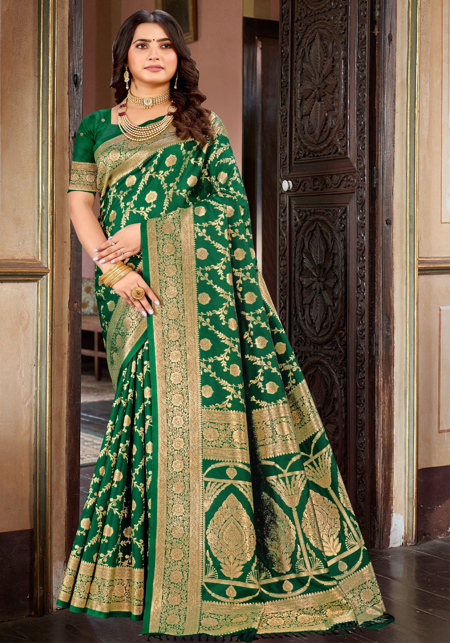 Banarasi silk with Zari Weaving