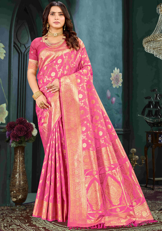 Banarasi silk with Zari Weaving