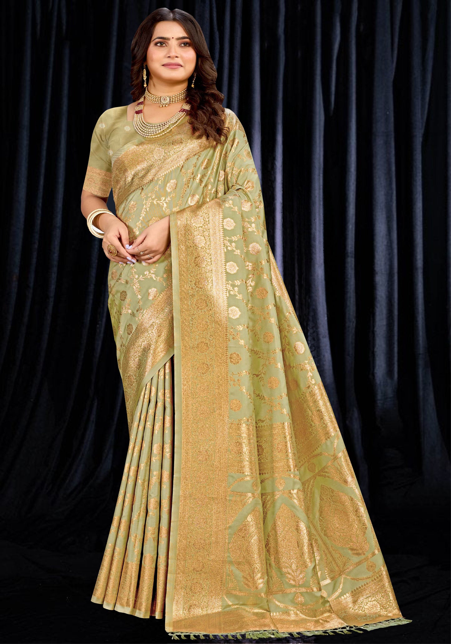 Banarasi silk with Zari Weaving