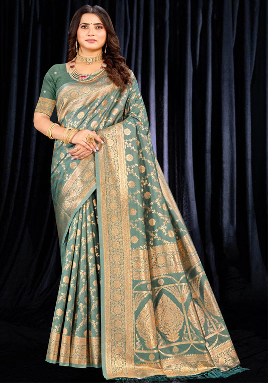 Banarasi silk with Zari Weaving