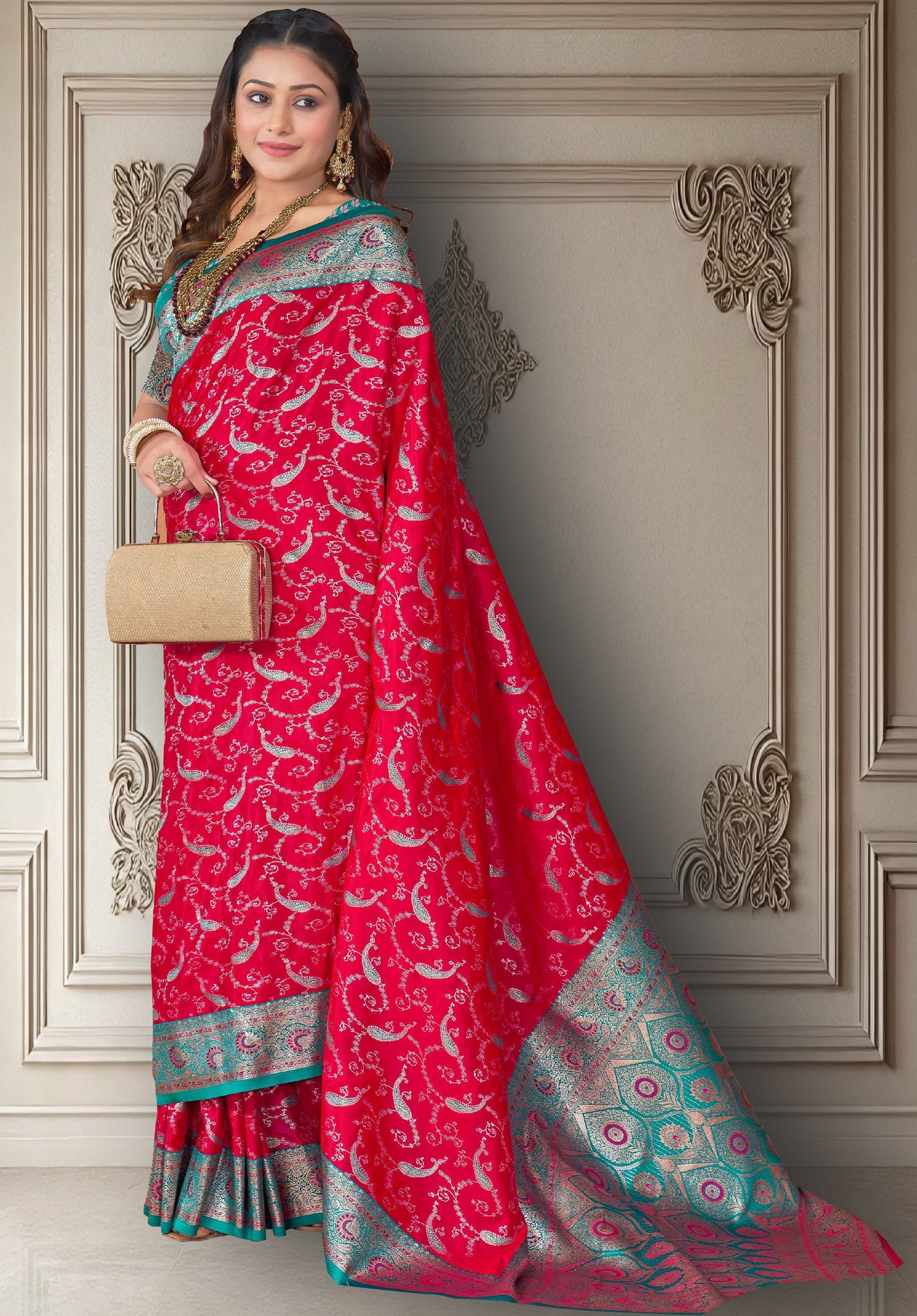 Royal Red Banarasi Silk Saree