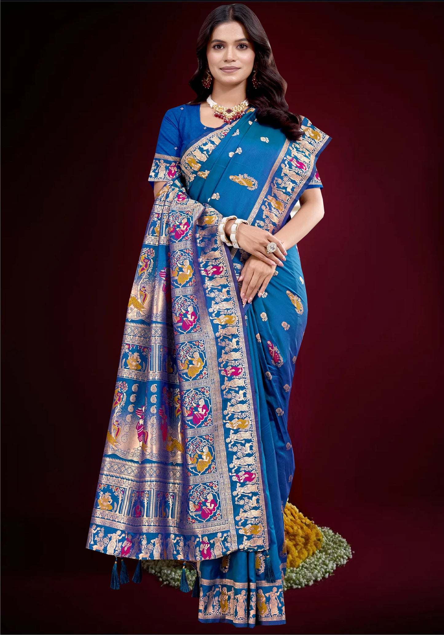 Royal Blue Silk Saree